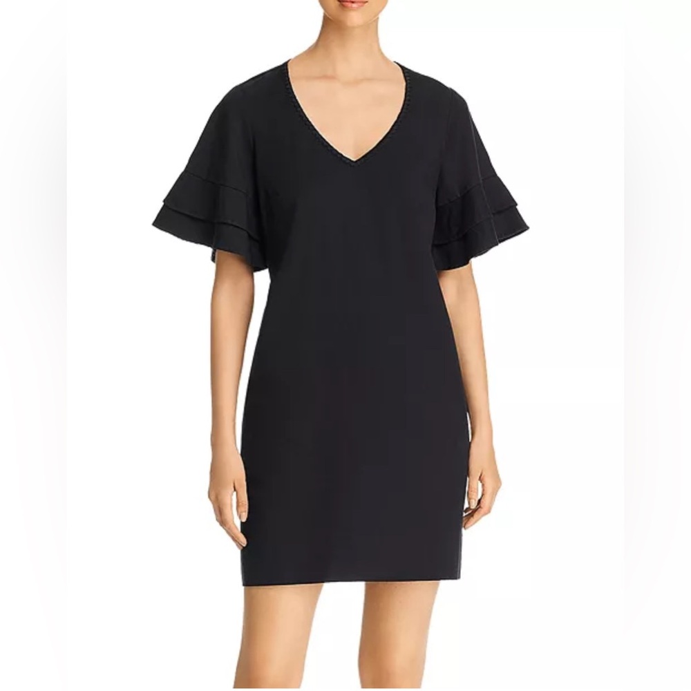 NWT Tommy Bahama Lanailette Black Flutter-Sleeve Shift Dress size S/P